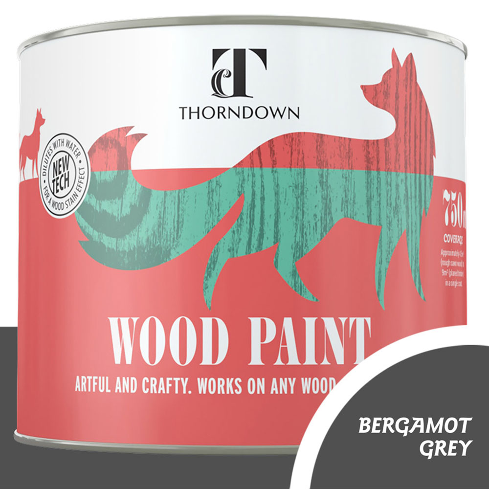 Thorndown Bergamot Grey Satin Wood Paint 750ml Image 3