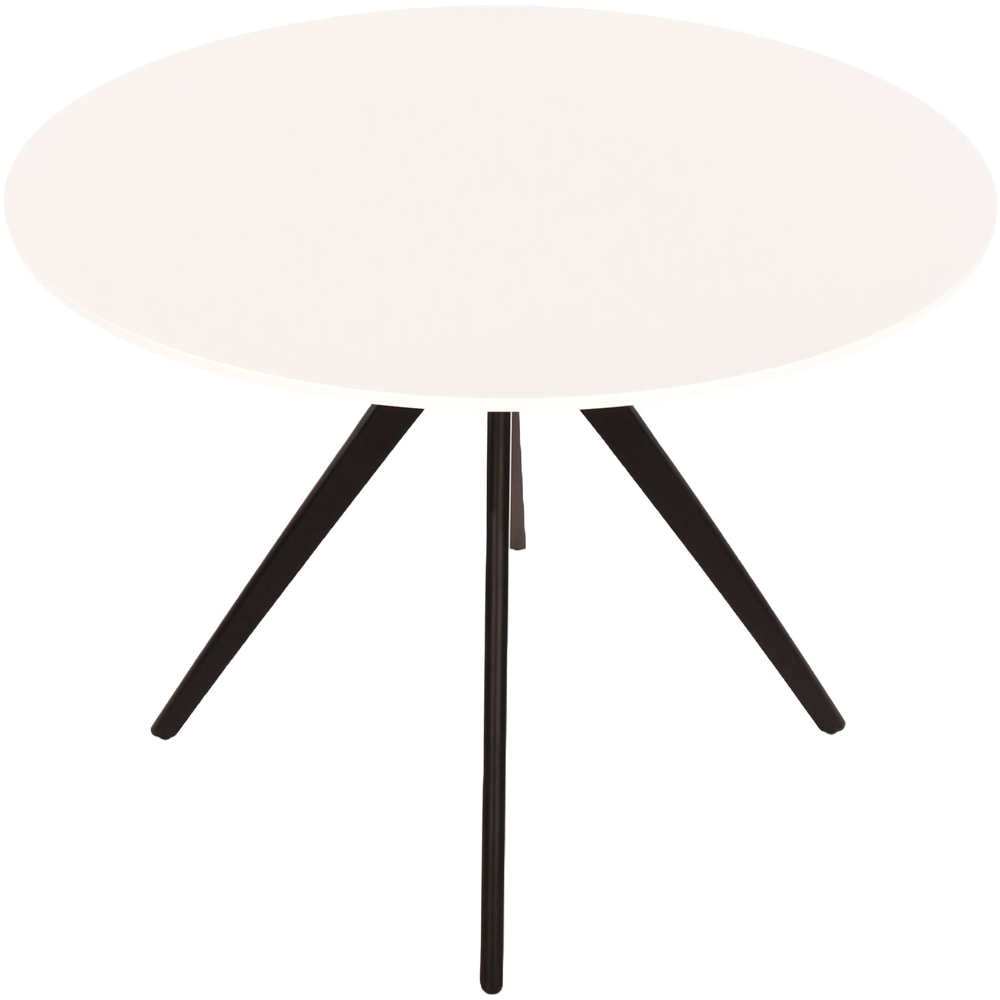 Core Products Aspen 4 Seater Round Dining Table White Image 4