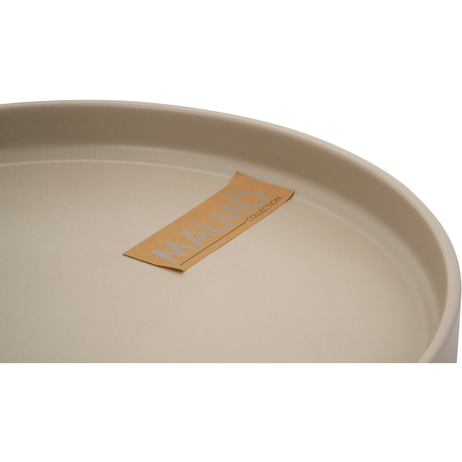 Malmo Greige Stacking Stoneware Dinner Plate Image 3