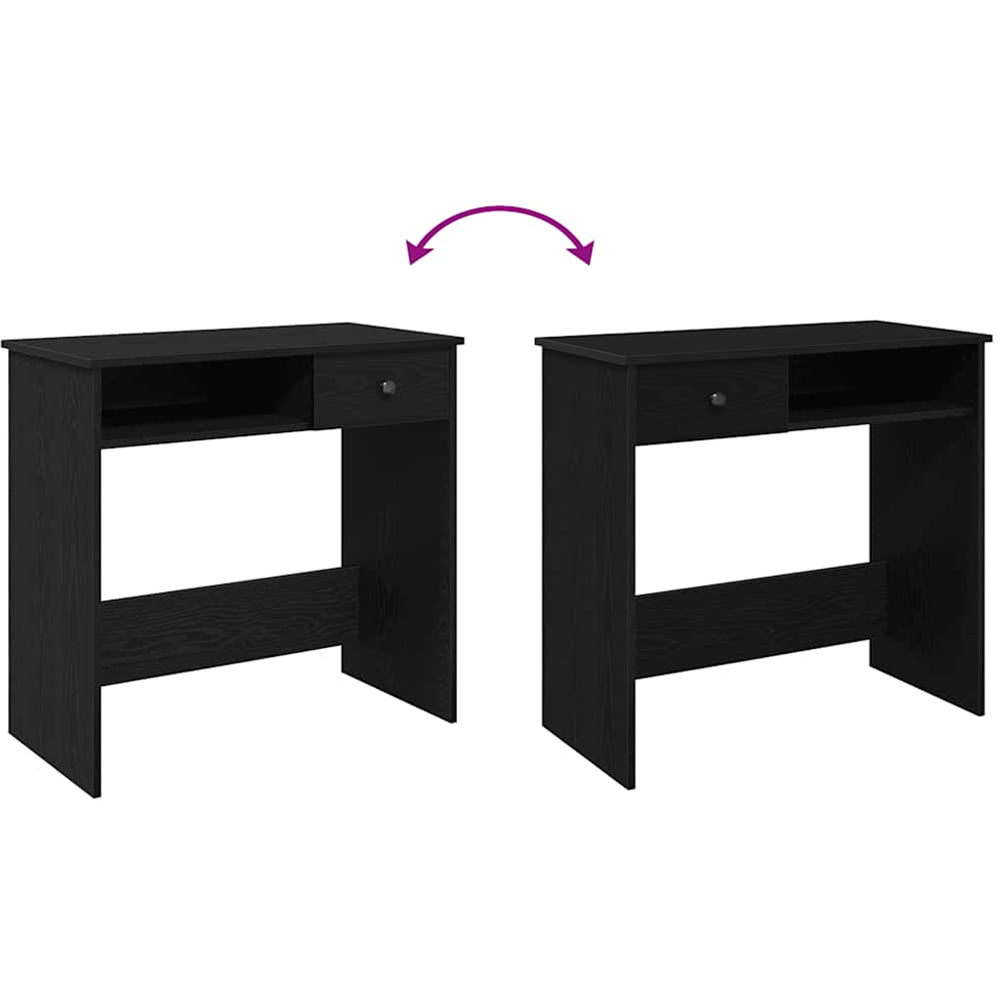 vidaXL Single Drawer Single Shelf Computer Desk Black Image 8