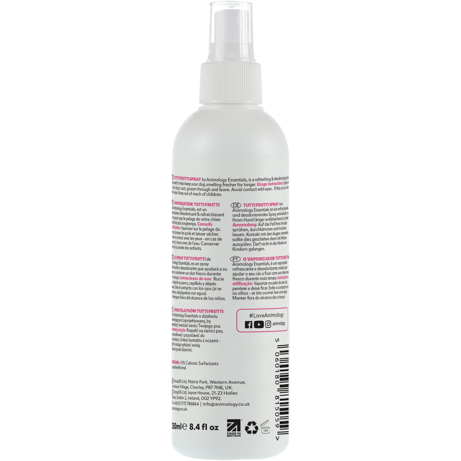 Animology Essentials Fragrance Spray - Tutti Frutti Image 2