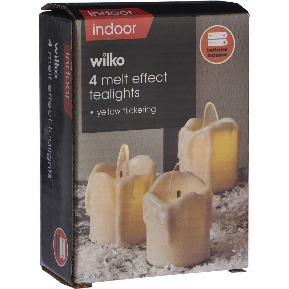 Wilko B/O Melt Effect Tealights 4 Pack Image 7