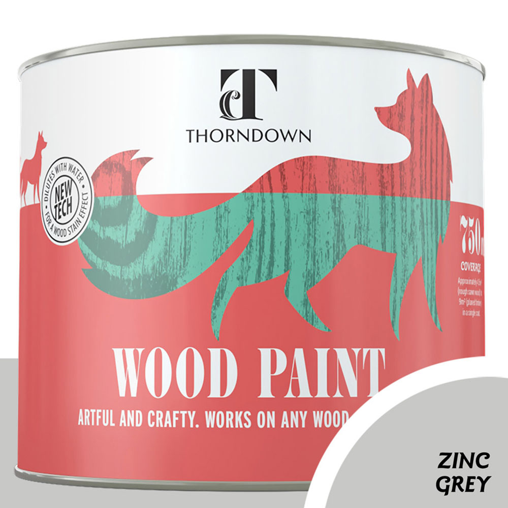 Thorndown Zinc Grey Satin Wood Paint 750ml Image 3