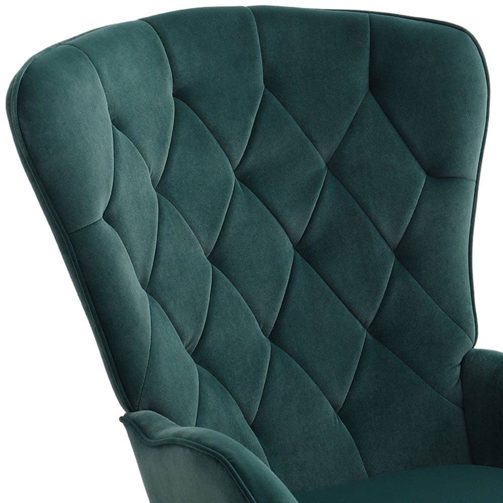 Living and Home Modern Upholstered Rocking Chair Image 3