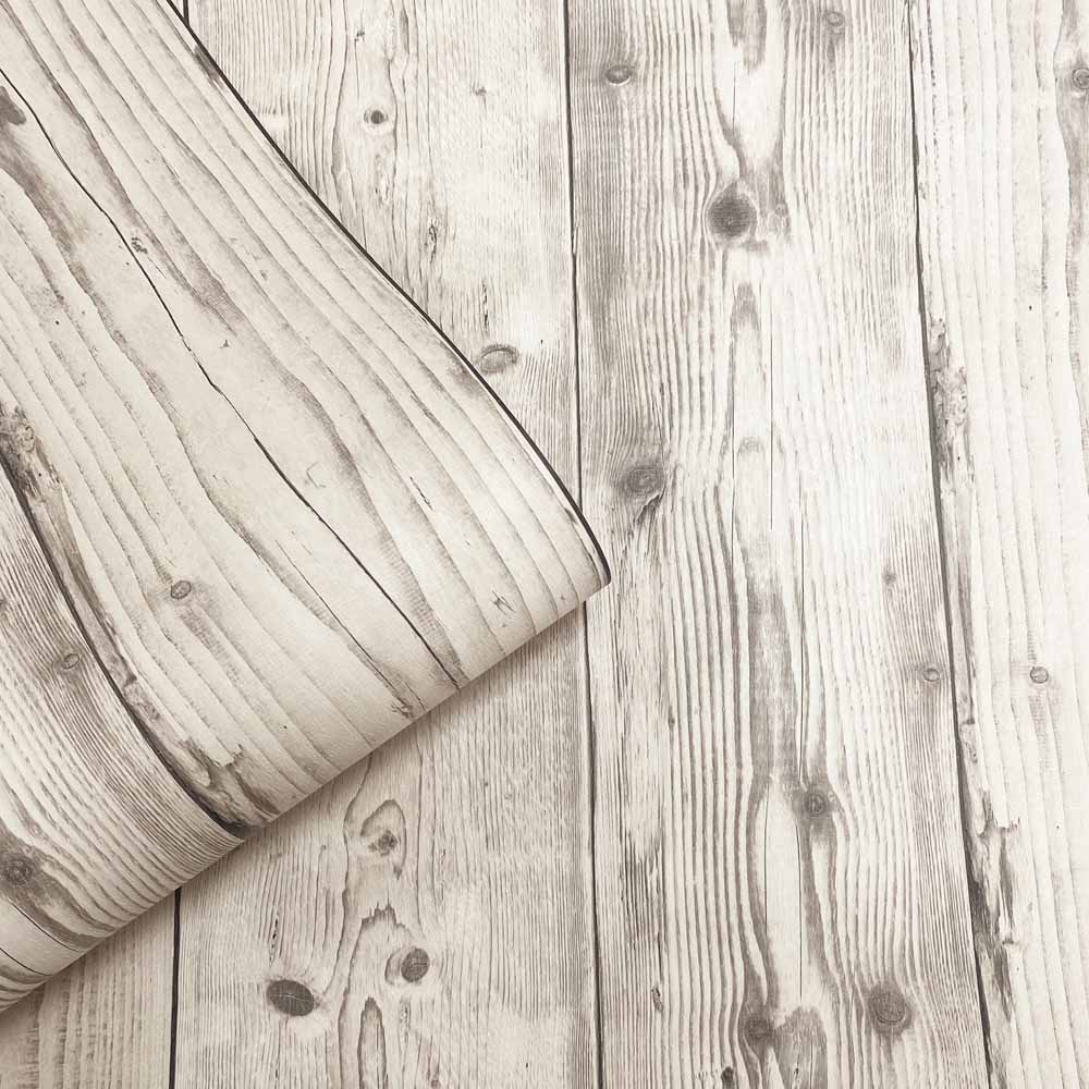 Muriva Timber Planks Cream Wallpaper Image 2