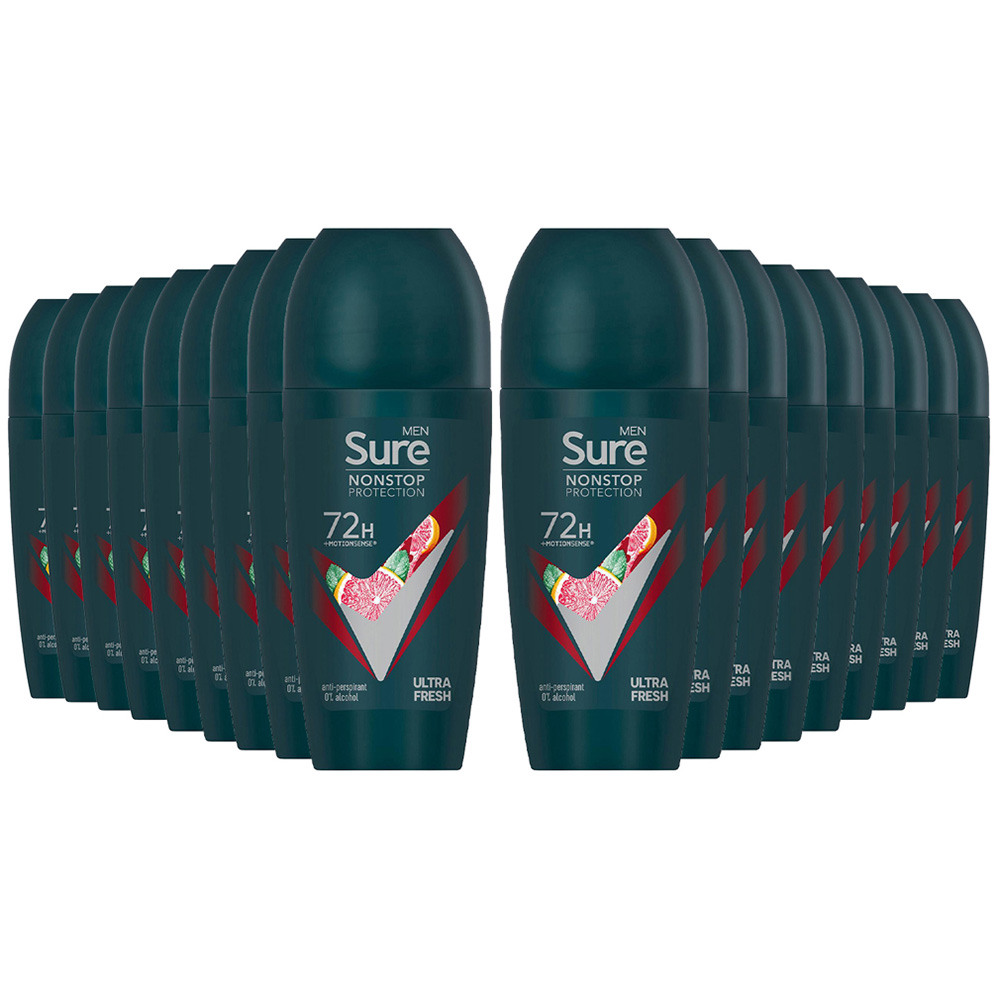 Sure Men 72H Non-Stop Protection Anti-Perspirant Ultra Fresh Deodorant Stick 50ml 18 Pack Image 1