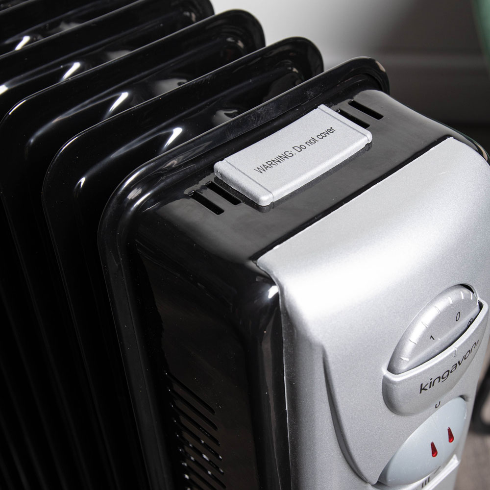 Samuel Alexander 11 Fin Black Oil Filled Heater Radiator 2500W Image 3