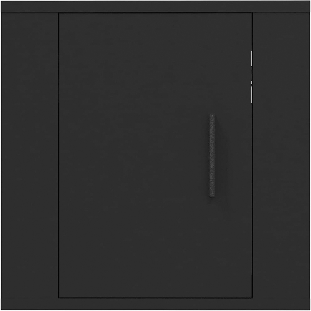 vidaXL Single Door Black Wall Mounted Small TV Cabinet Image 5