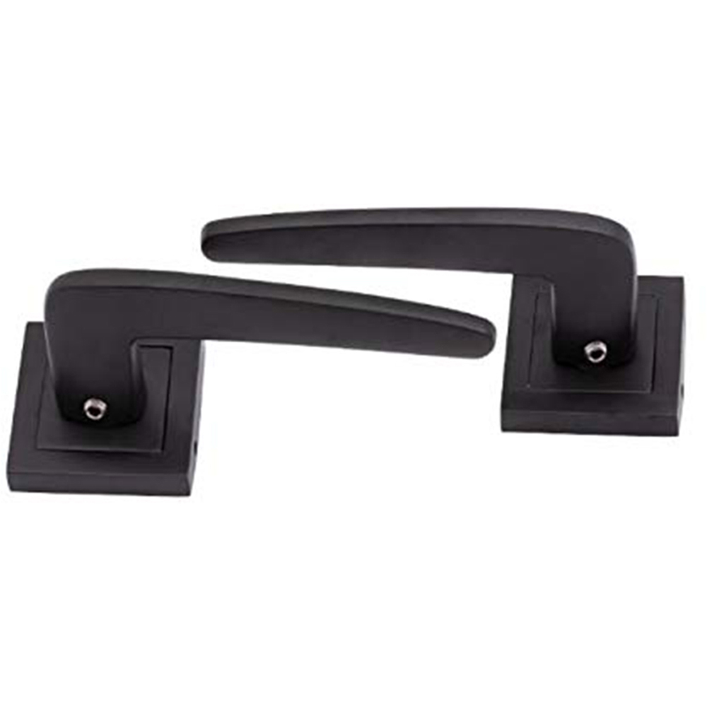 Golden Grace Matt Black Venus Door Handles Set Image 3