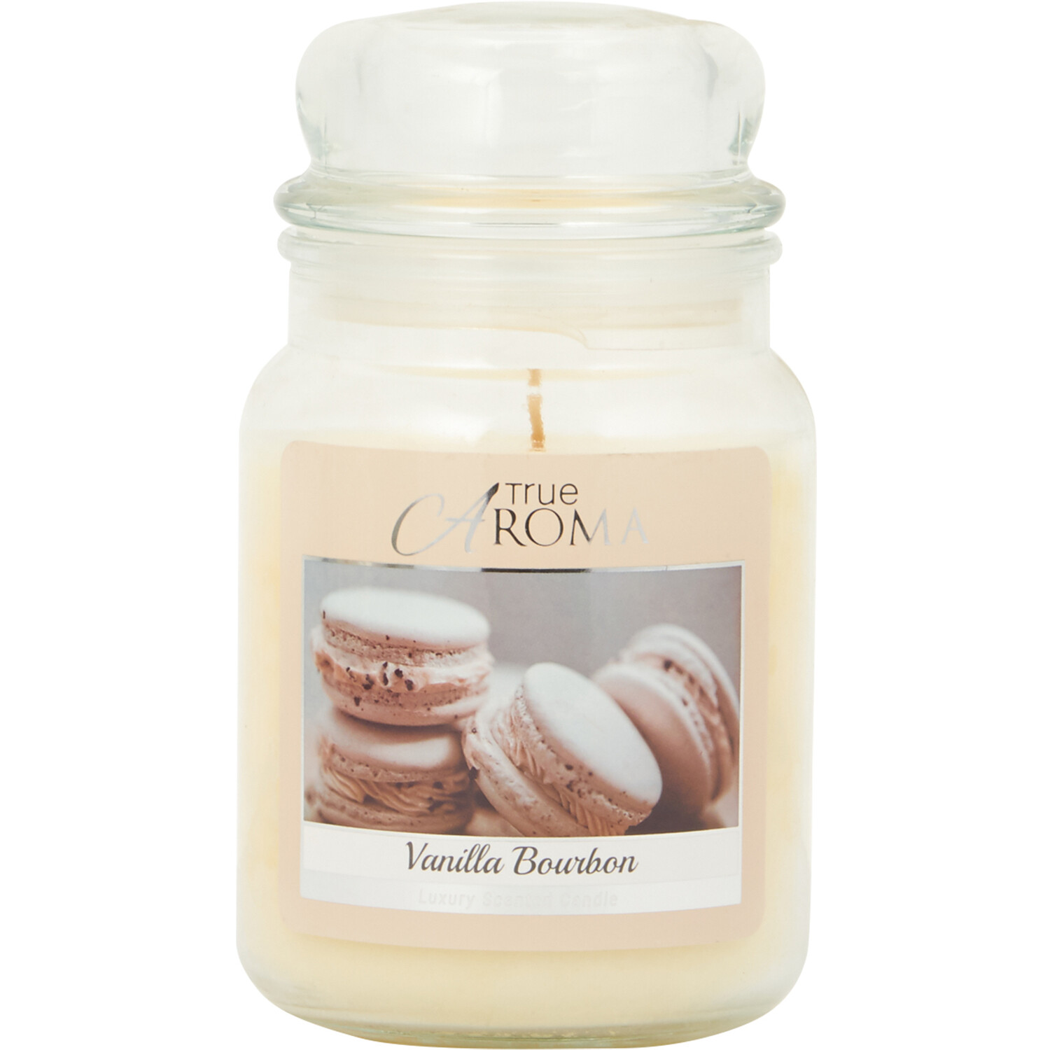 Vanilla Bourbon Large Mason Jar Candle - Cream Image 1