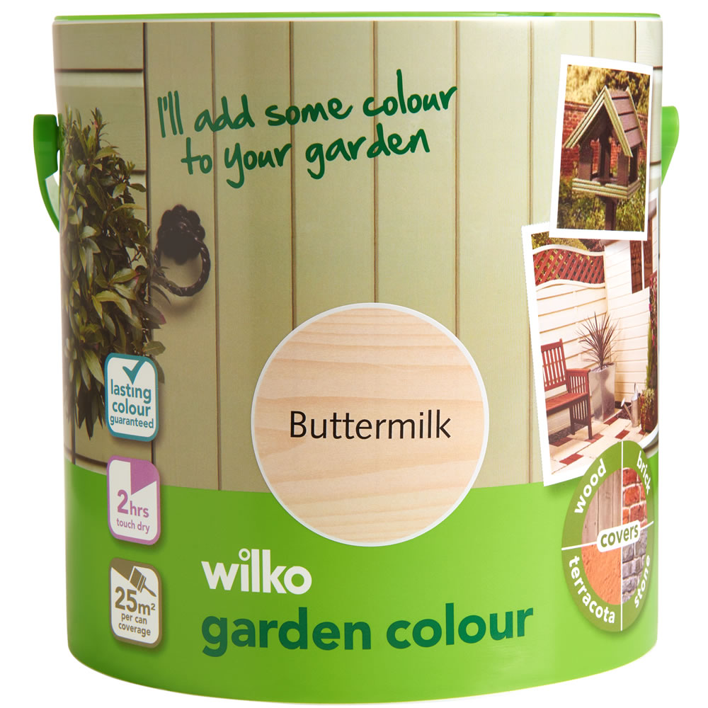 Wilko Garden Colour Buttermilk Exterior Paint 2.5L Image