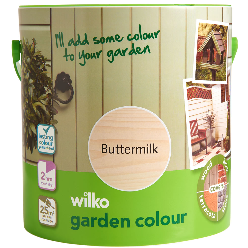 Wilko Garden Colour Buttermilk Exterior Paint 2.5L Wilko