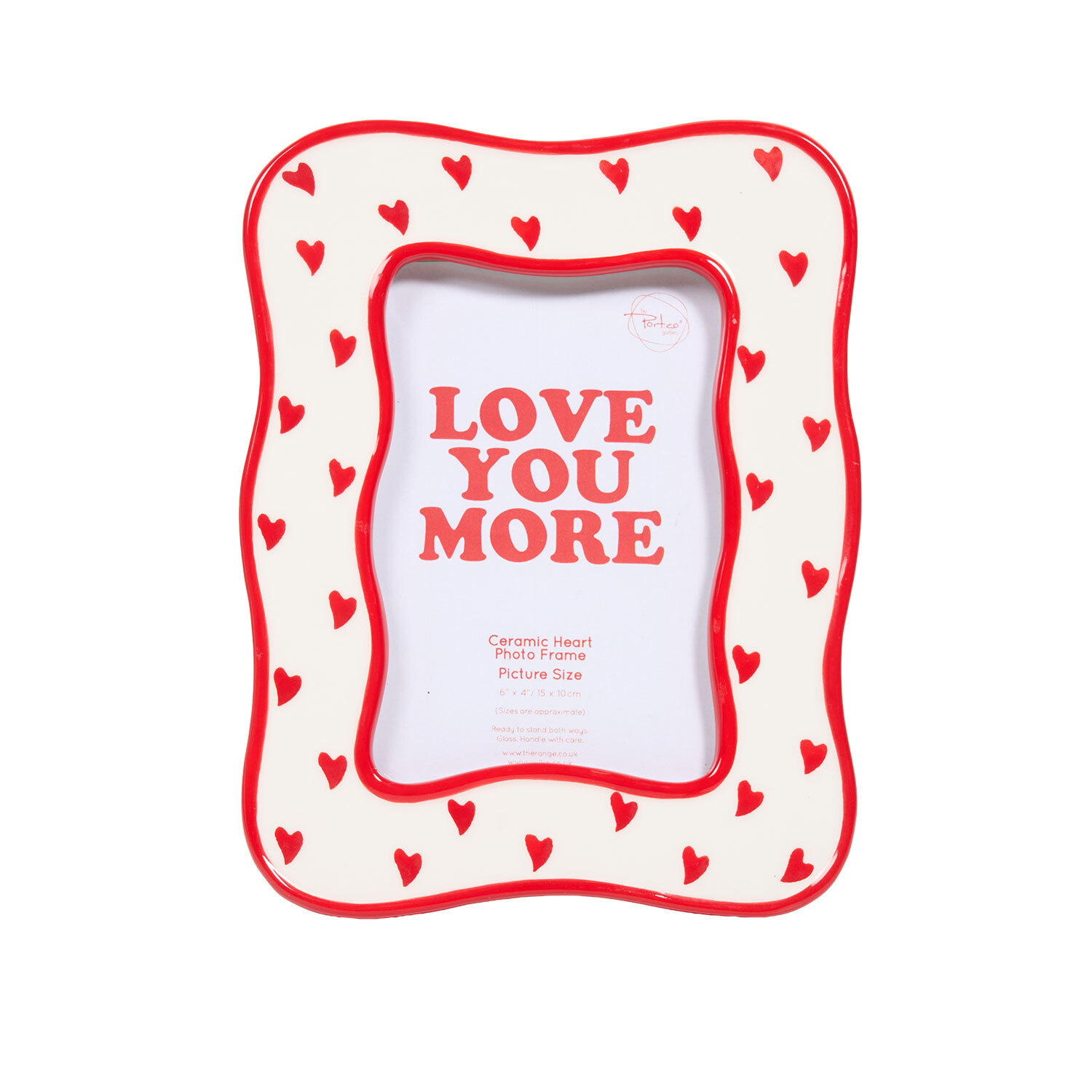 Ceramic Heart Photo Frame Red Image 1
