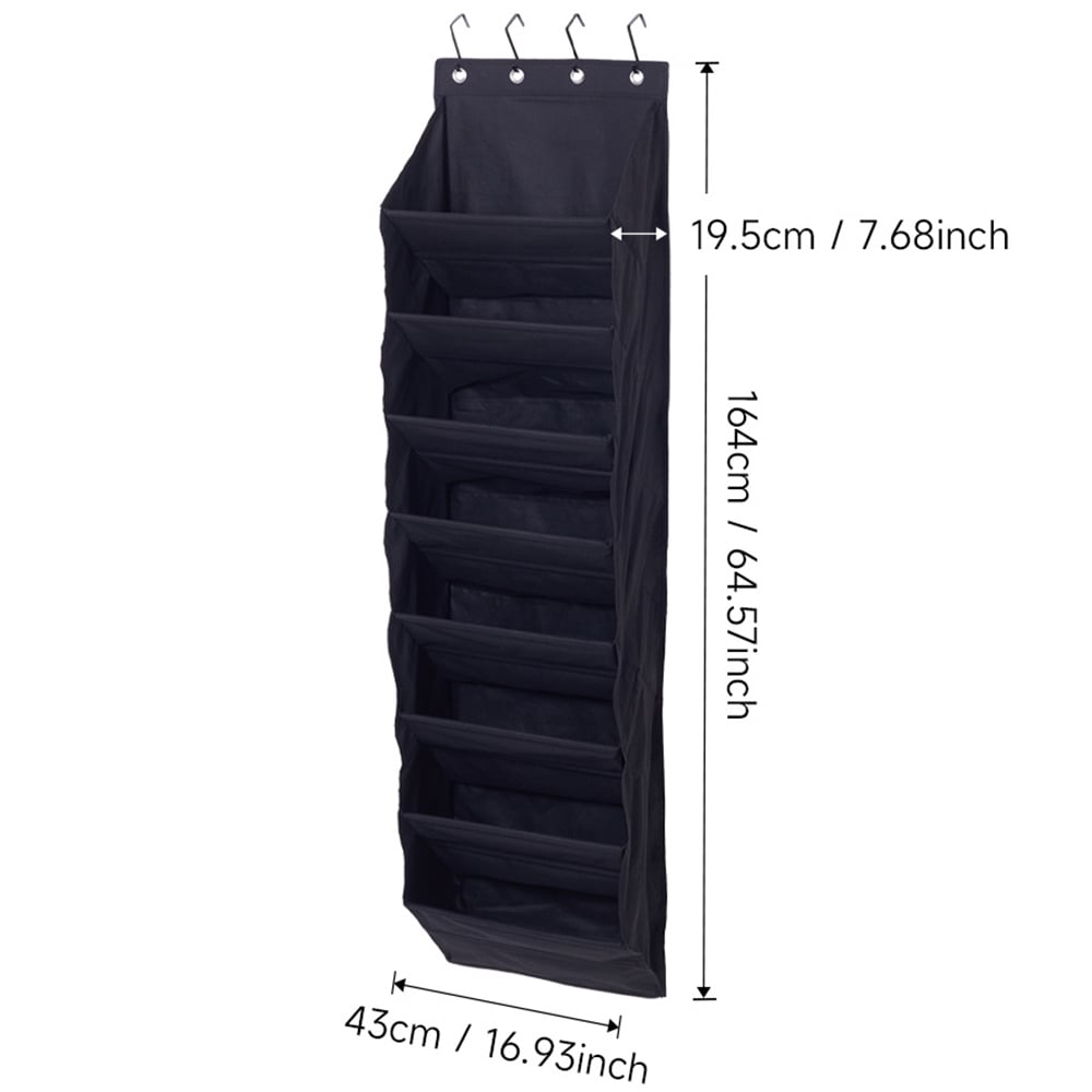 H&O Direct 8 Tier Black Hanging Shoe Organiser Image 4