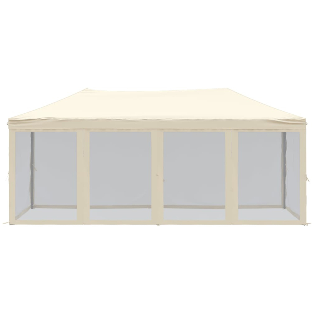 vidaXL 3 x 6m Cream Foldable Gazebo Party Tent Image 3