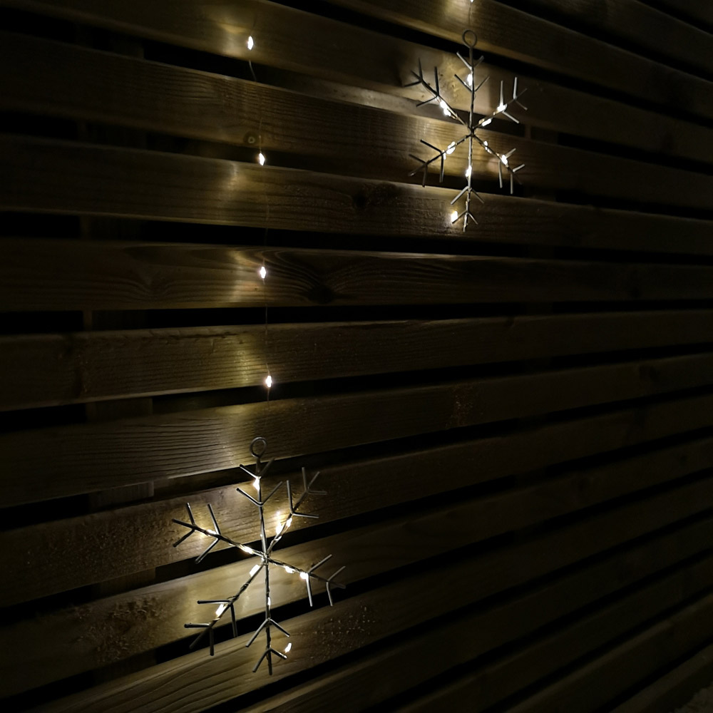 Samuel Alexander 147 Warm White LED Snowflake Curtain Light 1.2m Image 7