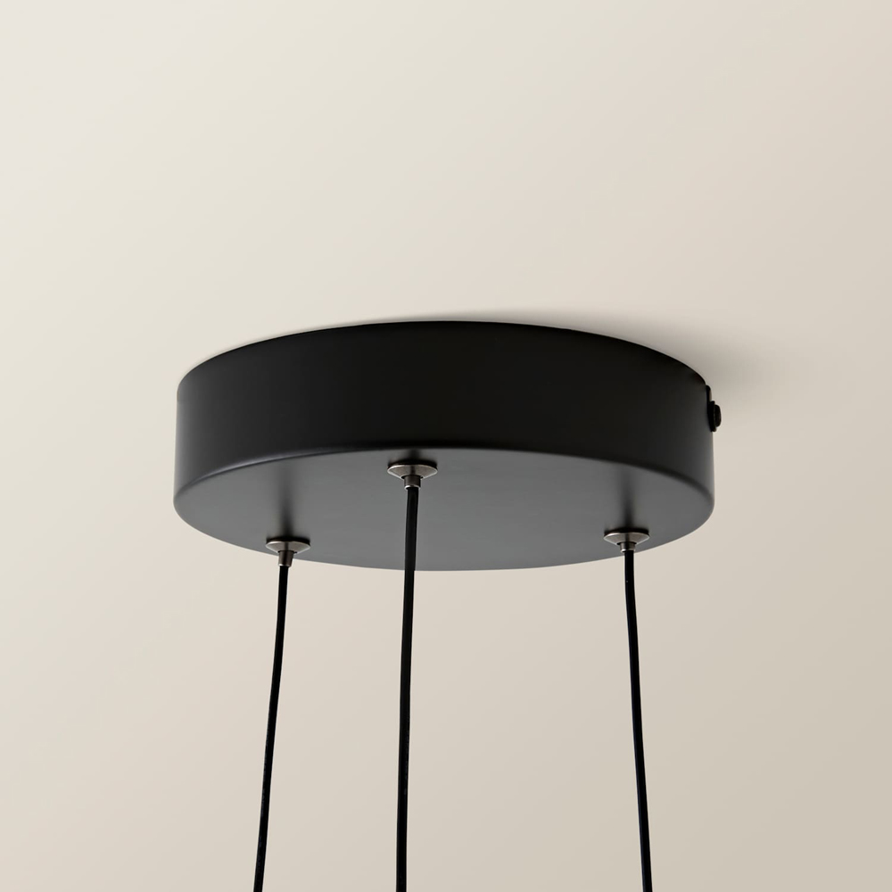 ValueLights Infinity Black Round Wiggle Integrated LED Ceiling Pendant Light Image 5