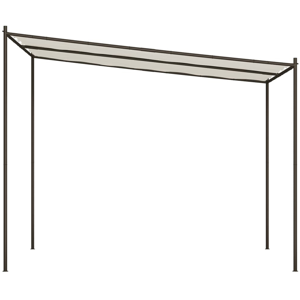 vidaXL 3 x 3m White Fabric and Steel Gazebo Image 4