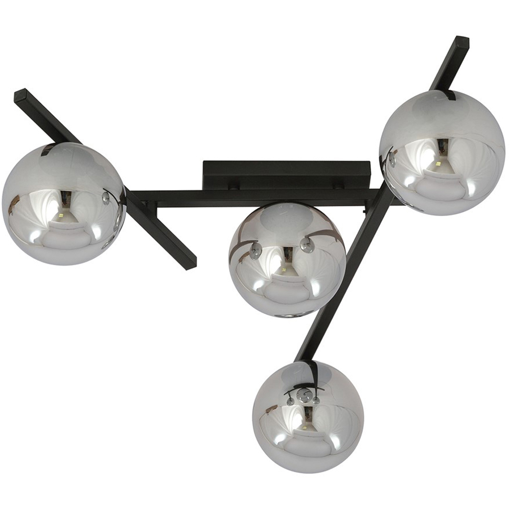 Emibig Smart 4 Light Graphite Shade Black E14 Ceiling Pendant Light Image 1
