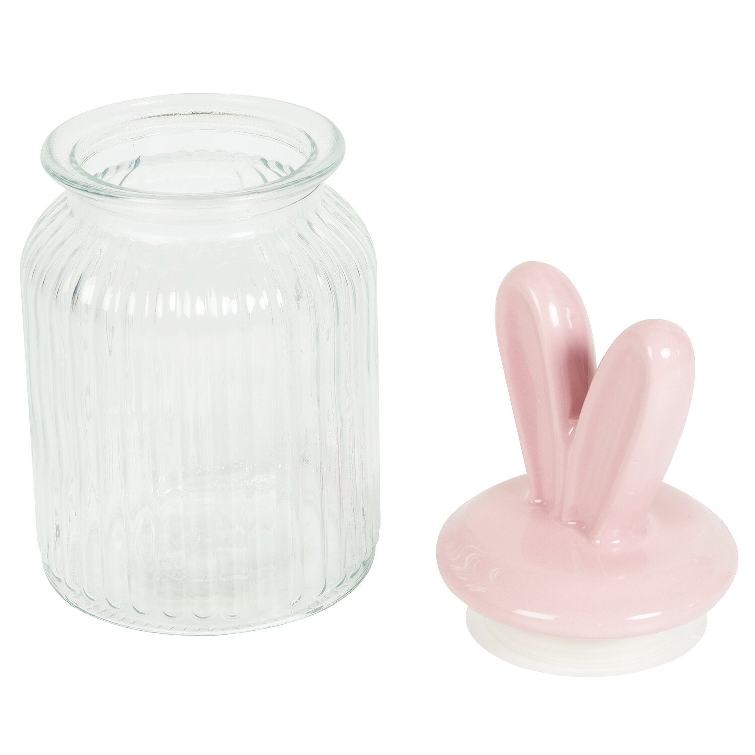 Easter Bunny Lid Jar  - Pink Image 4