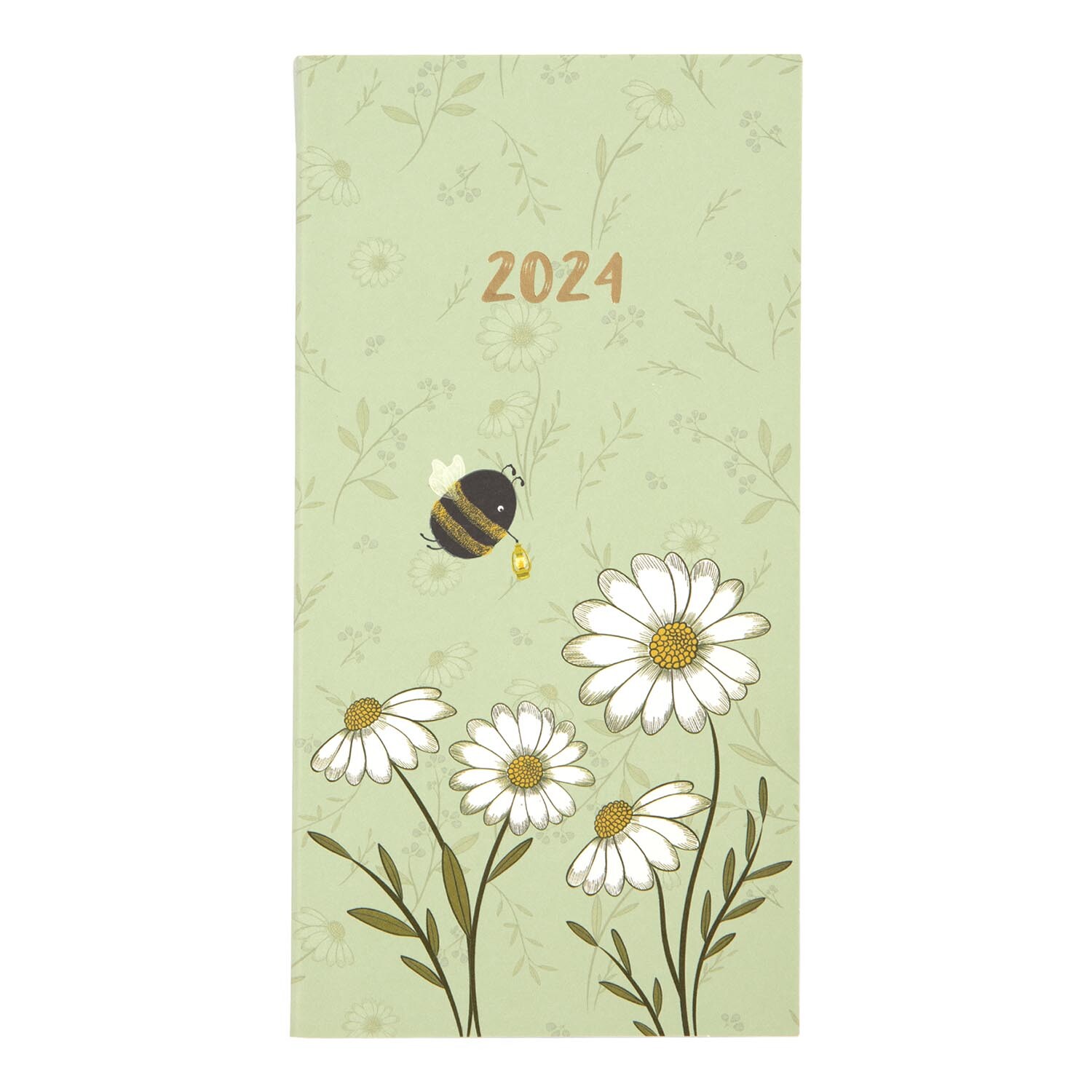 Slim Honey Bee Diary 2024 - Green Image 1