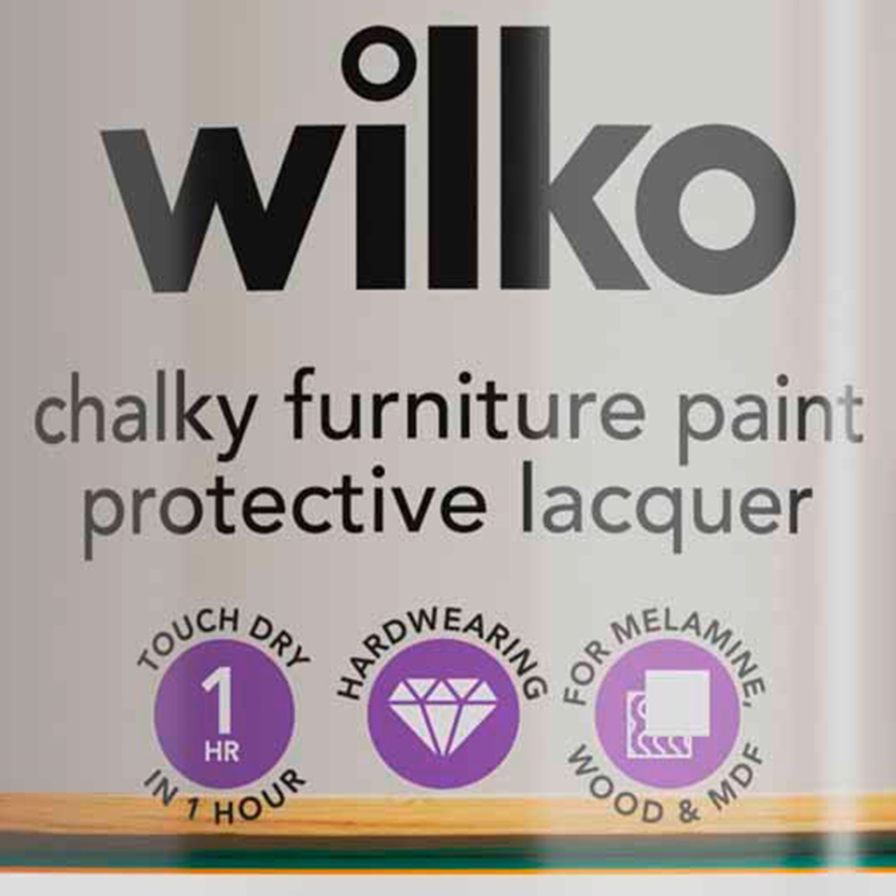 Wilko Quick Dry Clear Protective Laquer Furniture Paint 750ml Image 3