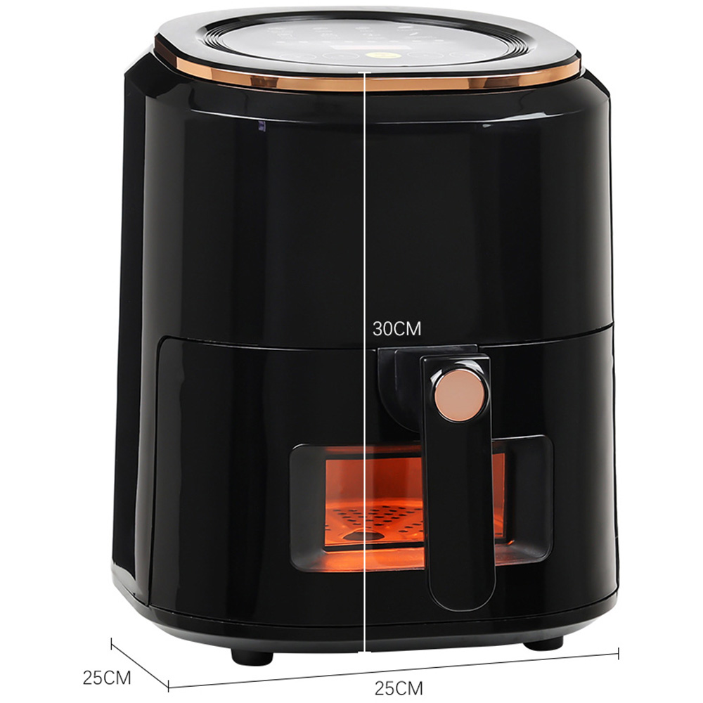 Living and Home DM0619 Black 5L Digital Touchscreen Air Fryer Image 7