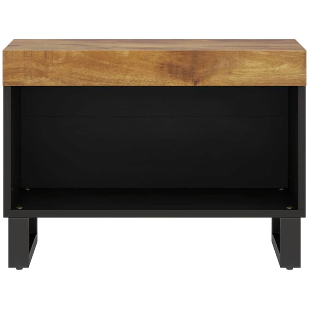 vidaXL Single Shelf Honey Brown Solid Mango Wood TV Cabinet Image 3