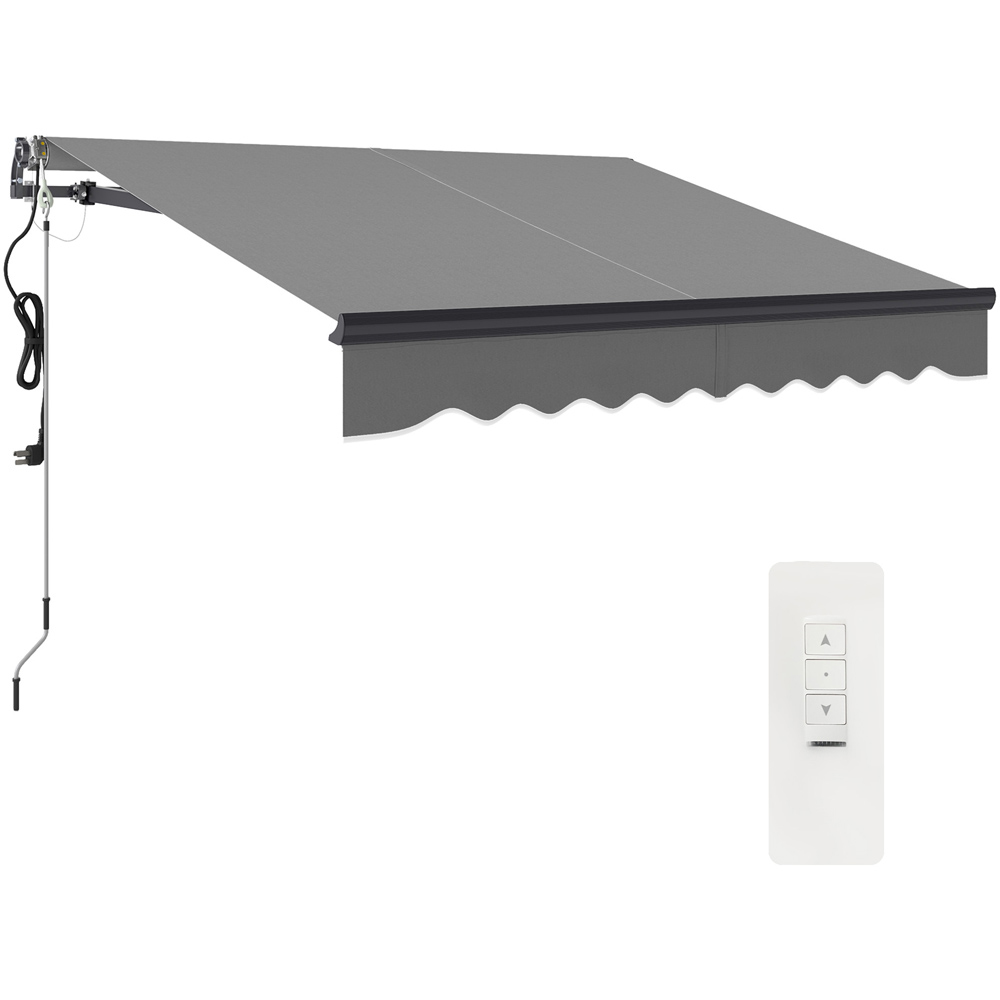 Outsunny 2.5 x 2m Dark Grey Electric Retractable Awning Image 2