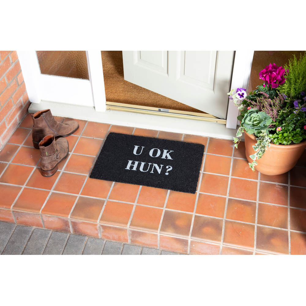 Astley Slogan Coir Black Doormat 40 x 60cm Image 3