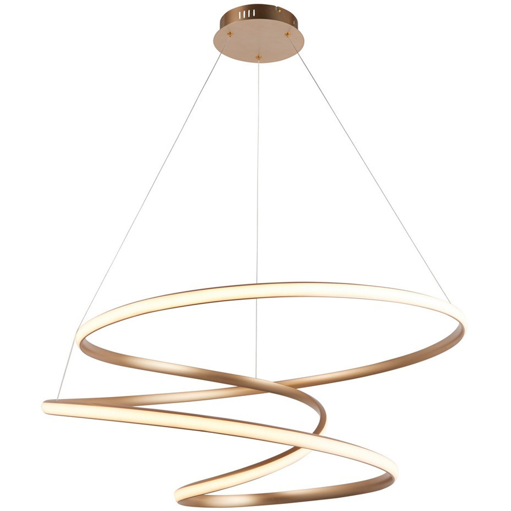 Merano Imola Satin Gold and White Silicone Pendant Ceiling Light Image 3