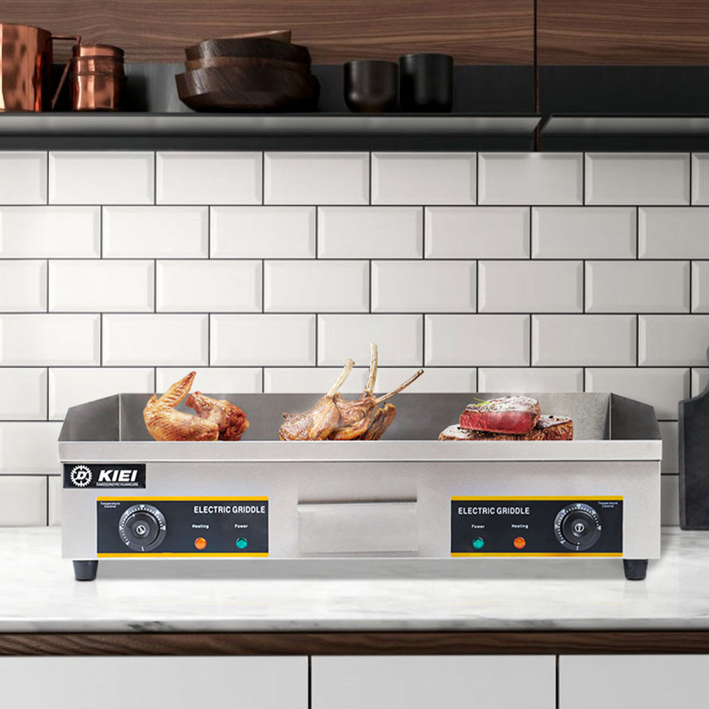 Kiei High Power Stainless Steel Electric Countertop Griddle 4400W Image 2