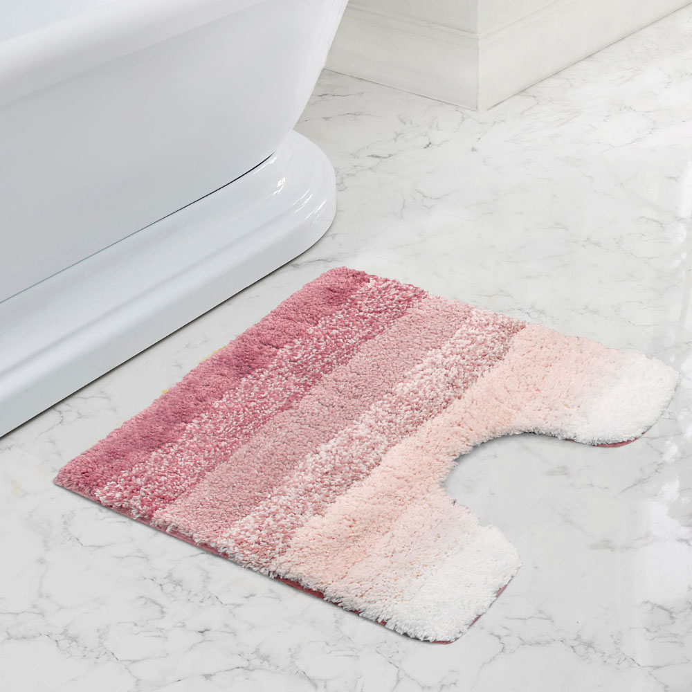 Mayfair Superstripe Blush Bath Mat Set Image 9