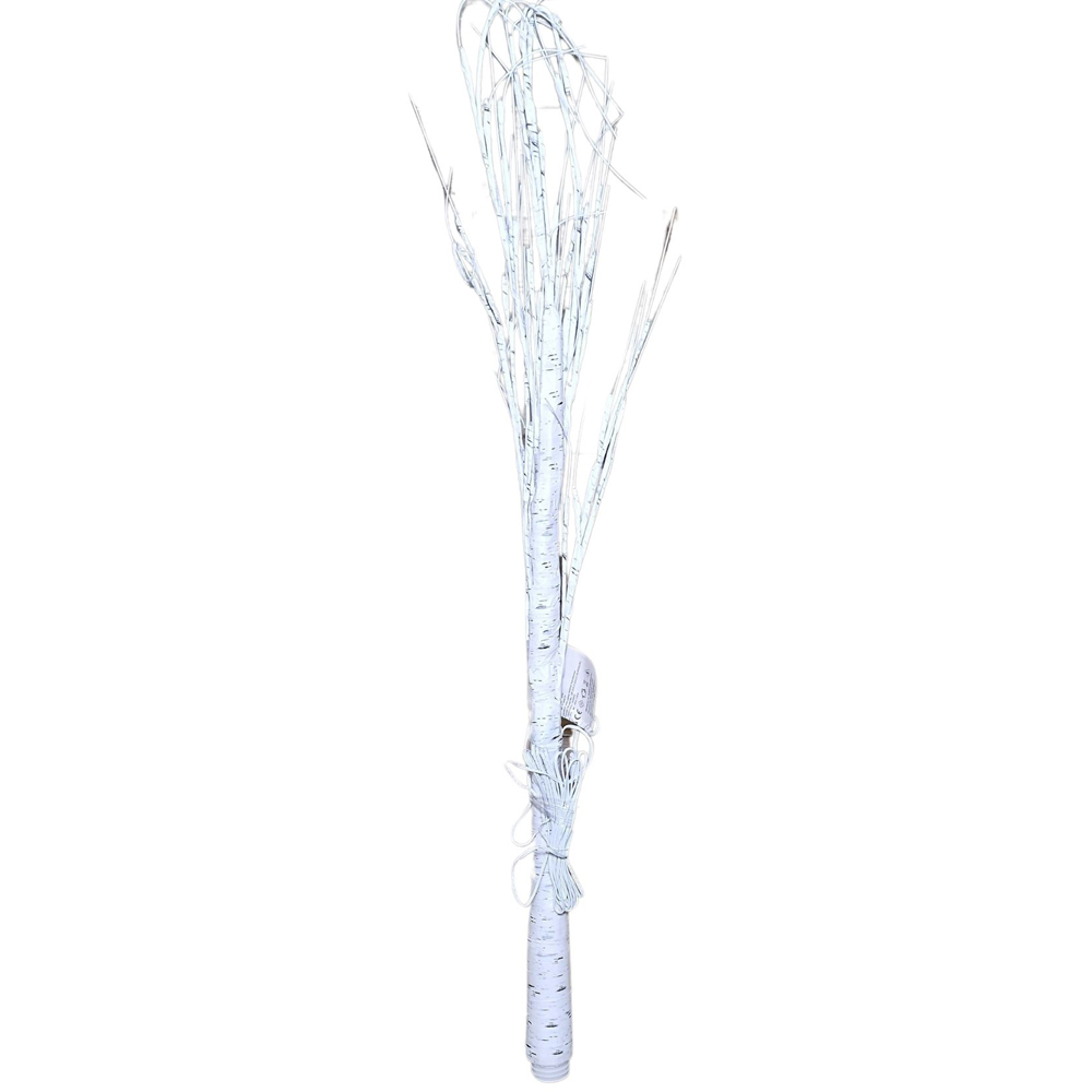 Samuel Alexander Ice White LED Indoor Outdoor Christmas Birch Tree 4ft Image 1