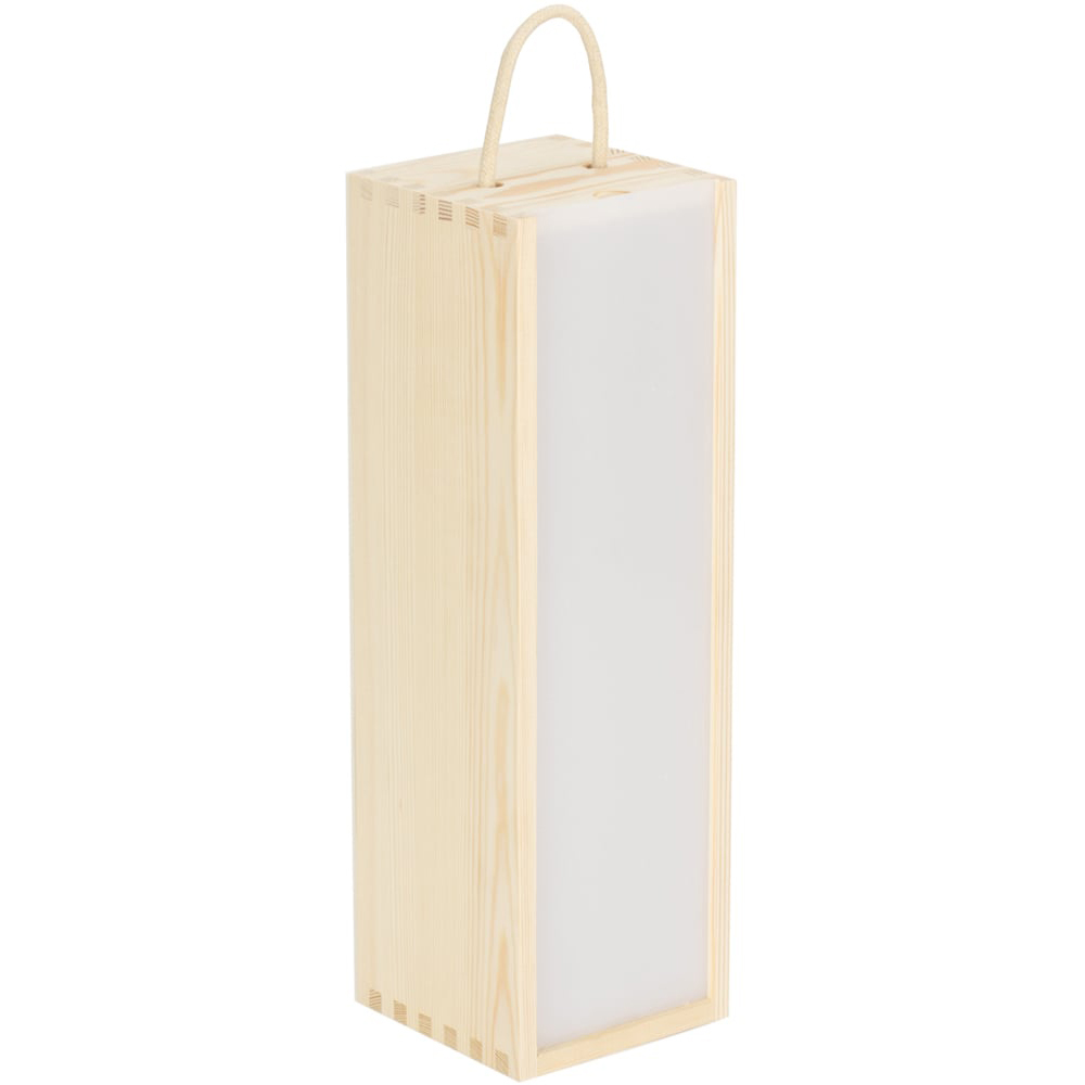 Red Hamper Single Wooden Bottle Storage Box with Clear Acrylic Sliding Lid Image 1