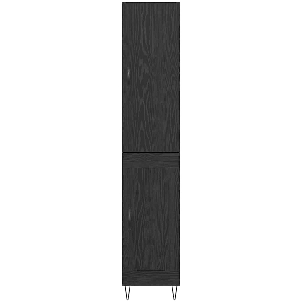 vidaXL 2 Door Black Tall Slim Highboard Image 8