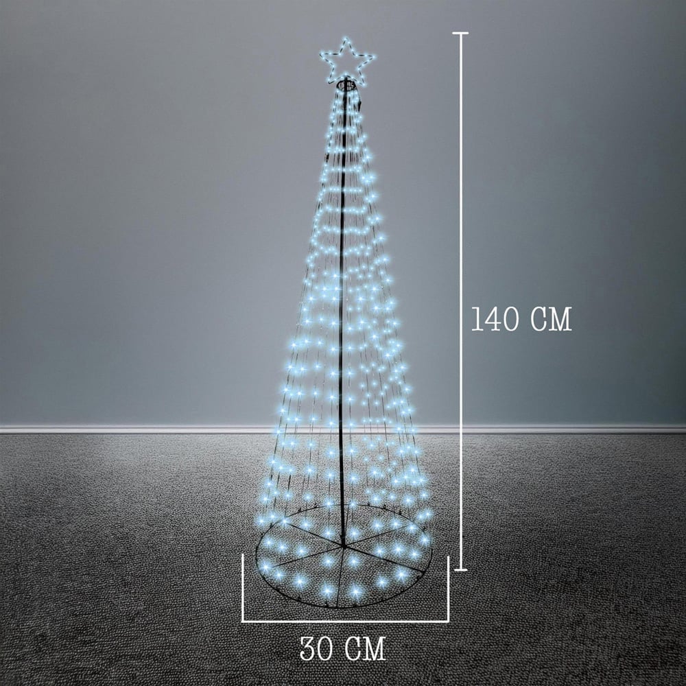 Shatchi Cool White LED Pre Lit Maypole Artificial Christmas Tree 4.7ft Image 6