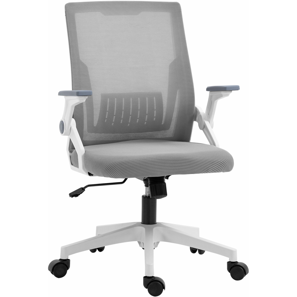 Portland Grey Mesh Swivel Lumbar Support Office Chair Image 2