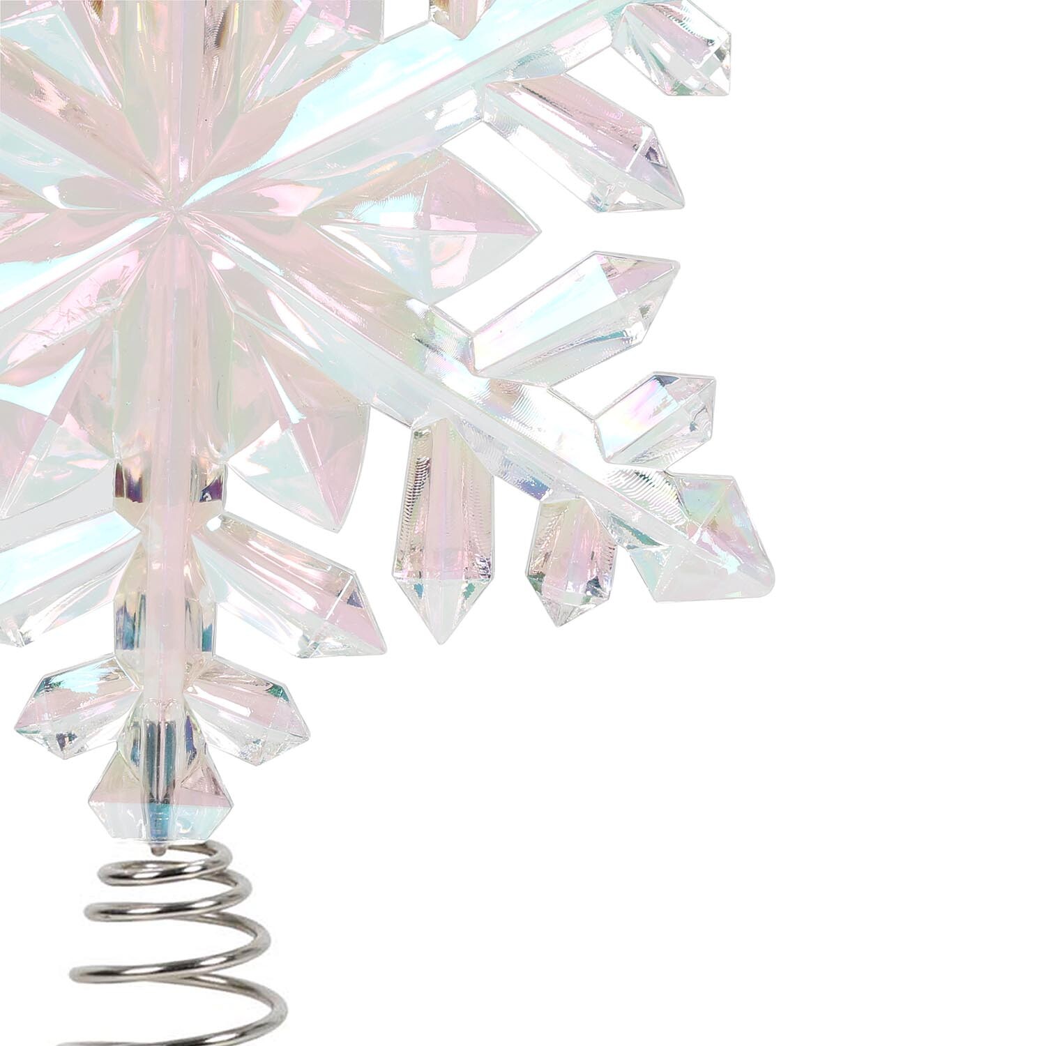Sugar Wonderland Iridescent Crystal Christmas Tree Topper Image 3