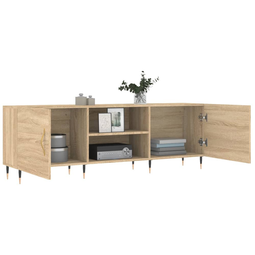 vidaXL 2 Door 2 Shelf Sonoma Oak TV Cabinet Image 4
