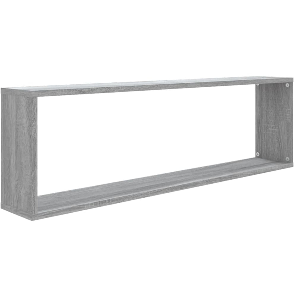 vidaXL 100cm Set of 4 Grey Sonoma Cube Floating Wall Shelf Image 4