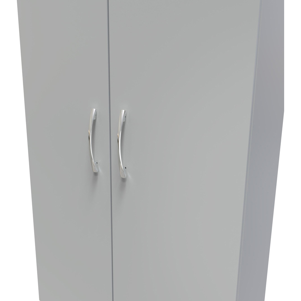 Crowndale Avon 2 Door 2 Drawer Dusk Grey Wardrobe Ready Assembled Image 6