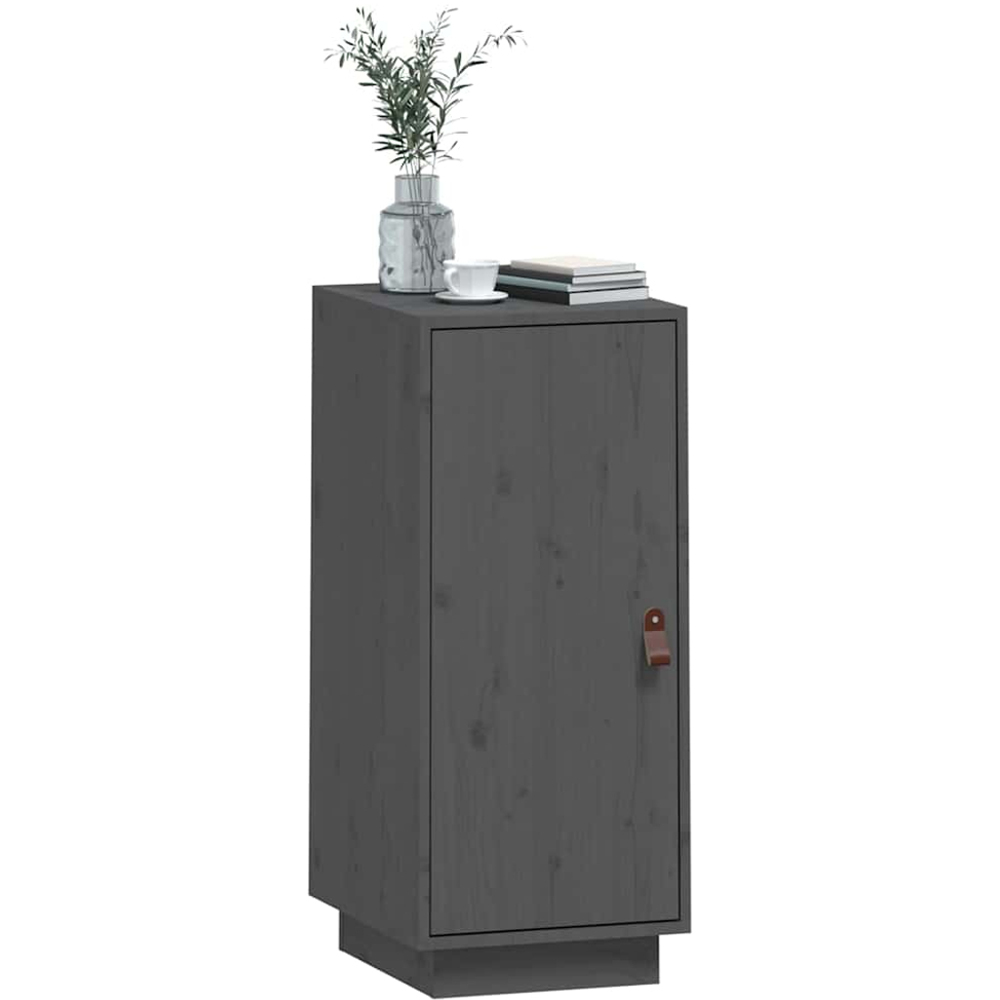 vidaXL Single Door Grey Wooden Sideboard Image 3