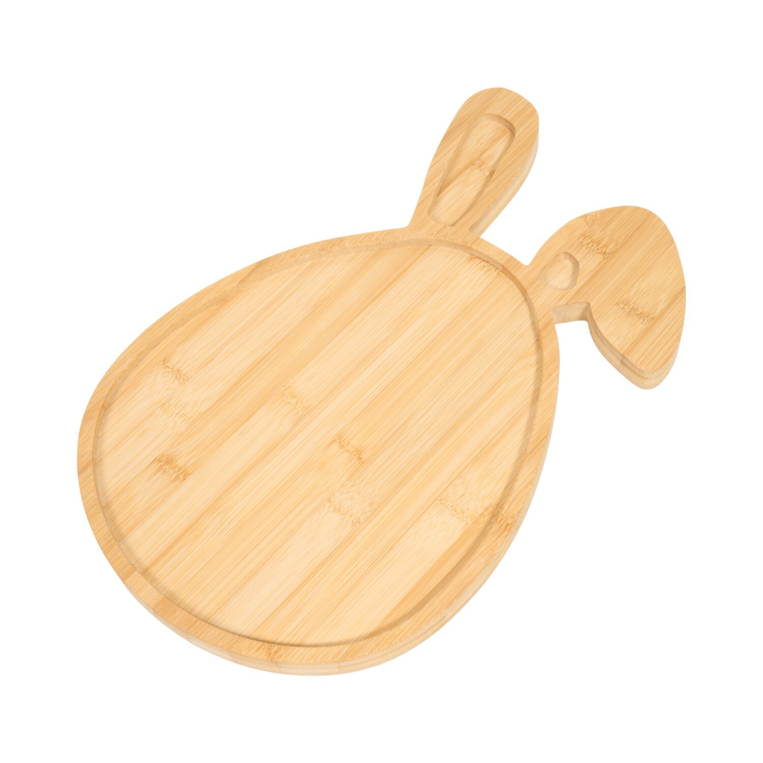 Bamboo Wood Bunny Serving Tray Natural Image 2