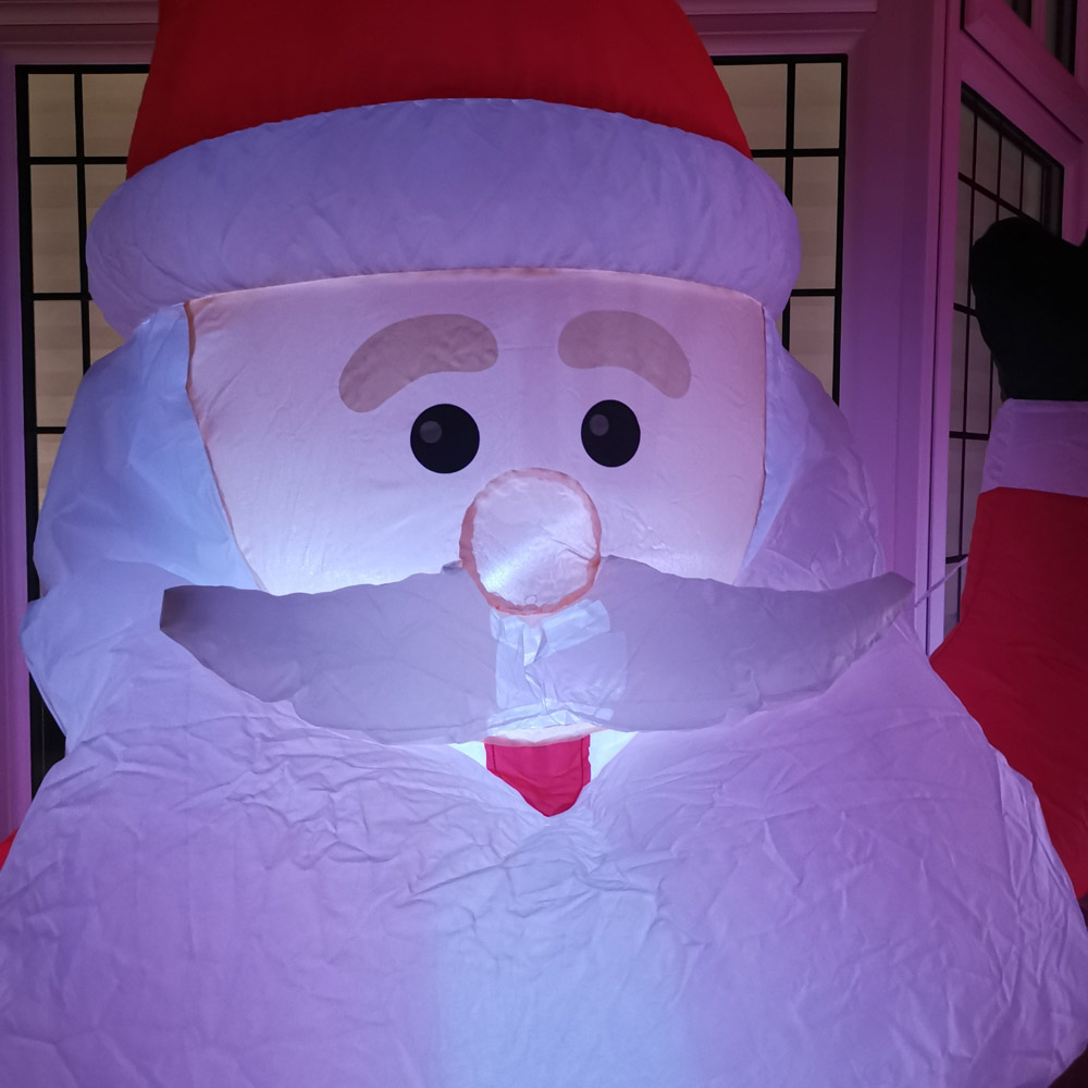 Samuel Alexander Santa Lit Inflatable Christmas Decoration 7.8ft Image 2