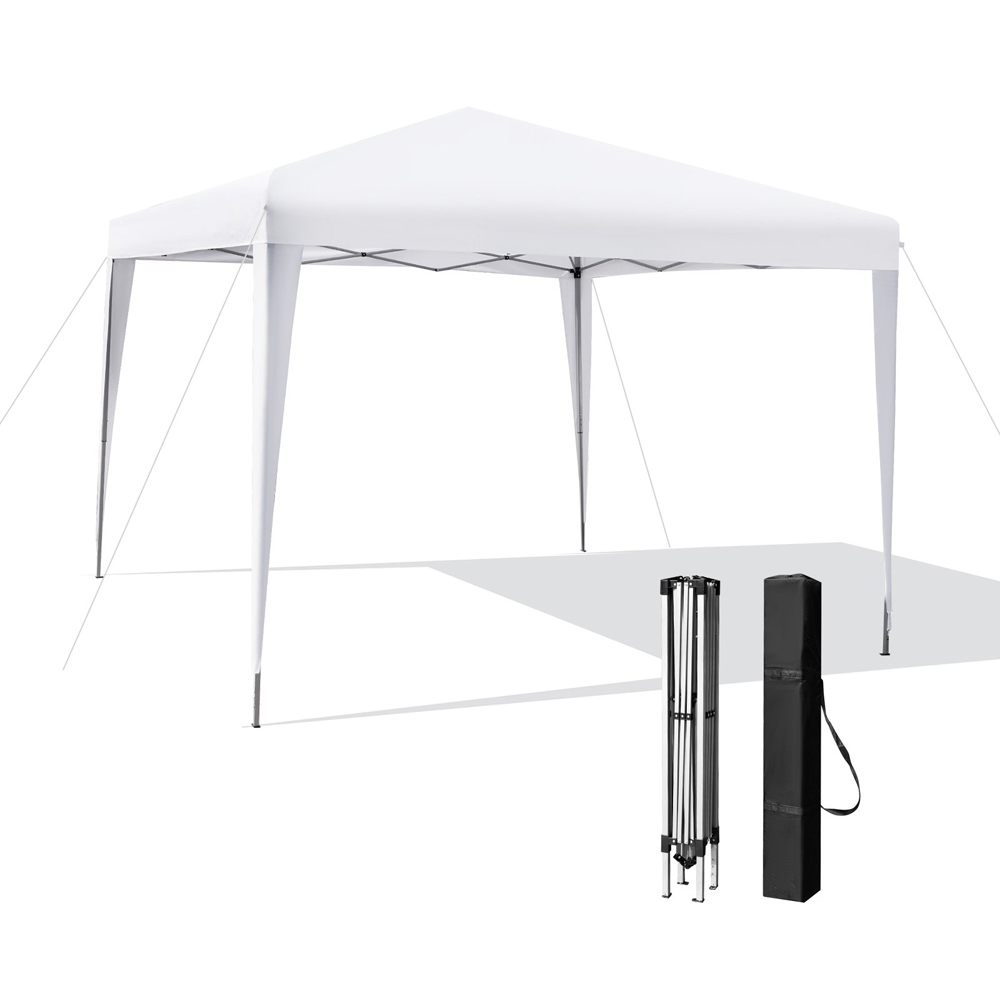 Costway White Outdoor Portable Canopy with Carrying Bag 2.95m Image 2