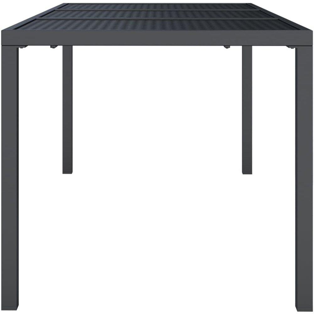 vidaXL 6 Seater Anthracite Powder Coated Steel Mesh Square Garden Table Image 4