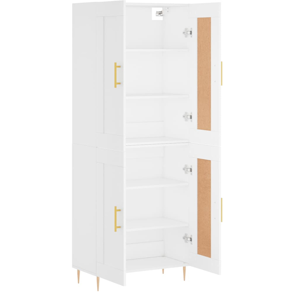 vidaXL 4 Door White Highboard Image 4