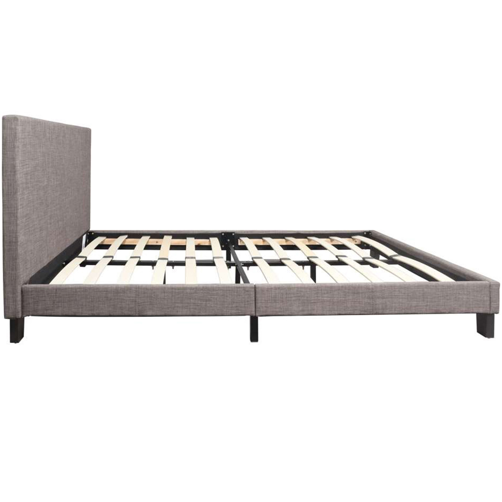 Berlin King Size Grey Polyester Bed Image 3