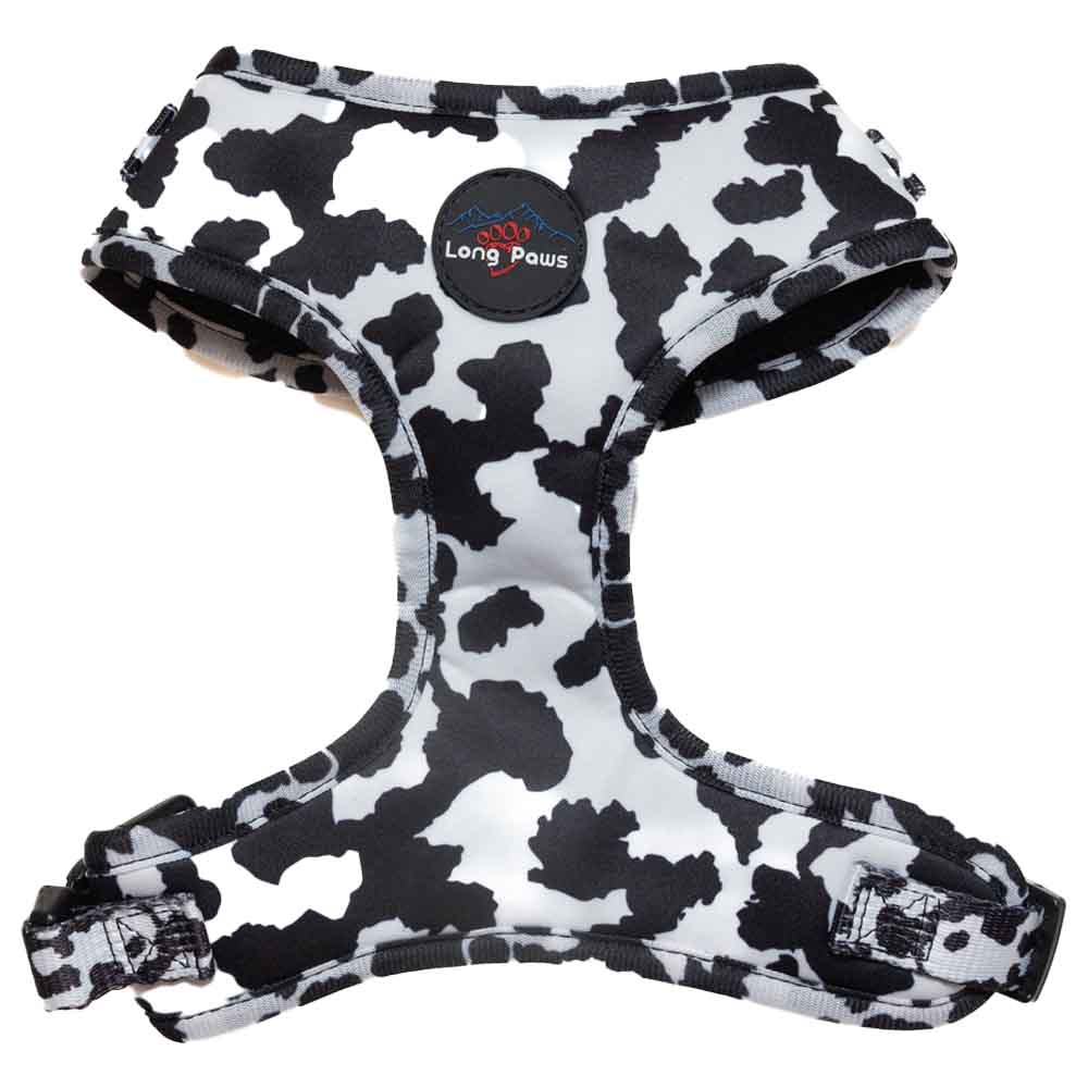 Long Paws Funk the Dog Medium Cow Print Harness Image 1
